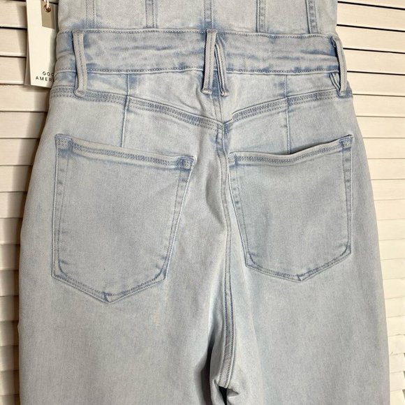 COPY - Good American FIT FOR SUCCESS Compression 90s Tube Denim Jumpsuit Light … - Picture 7 of 9